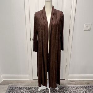 Closet Full Women's Cardigan Duster Size Large Brown Casual